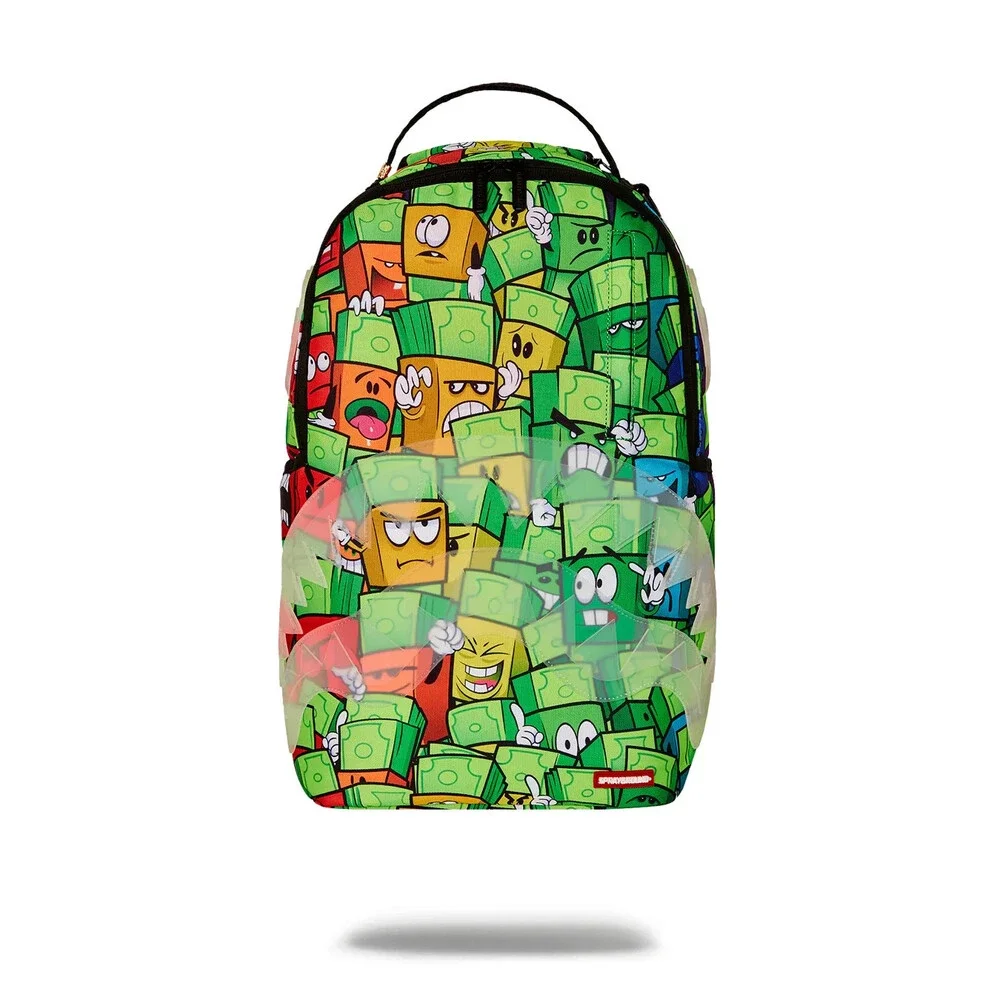 Sprayground Money Boys DLXR Backpack Unisex Green Graphic Adjustable Strap DSB58